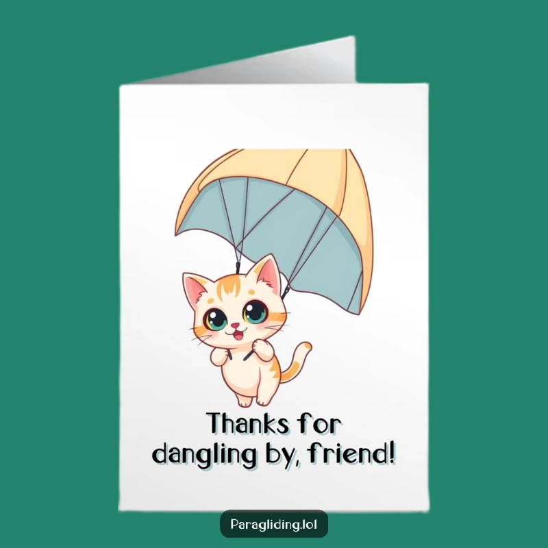 Free Printable Thank You Card: Curious Cat's Amazing Paraglide