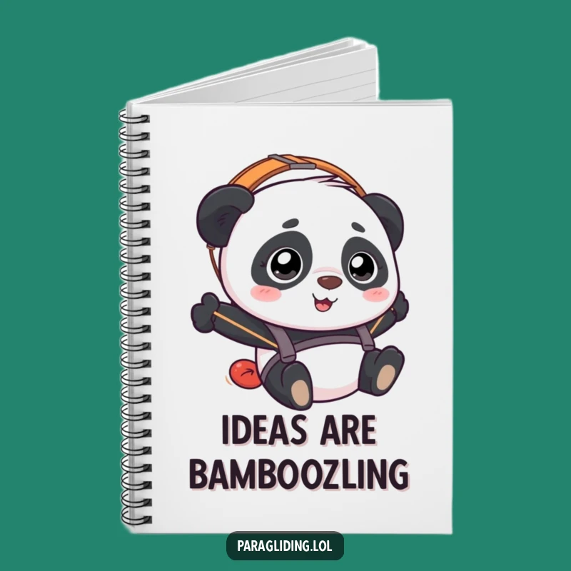 Funny Panda Paraglider Notebook: Jot Down Bewildered Thoughts