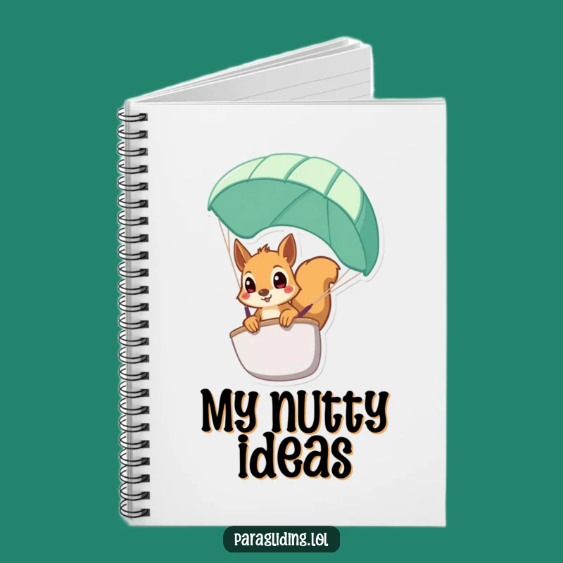 Funny Squirrel Paraglider Notebook - Hilarious Journal for Surprised Thoughts