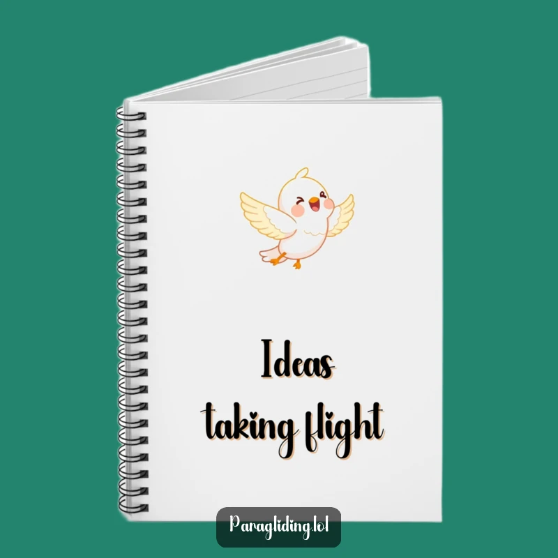 Funny Happy Bird Cloud Notebook - Joyful Cartoon Journal for Ideas & Dreams