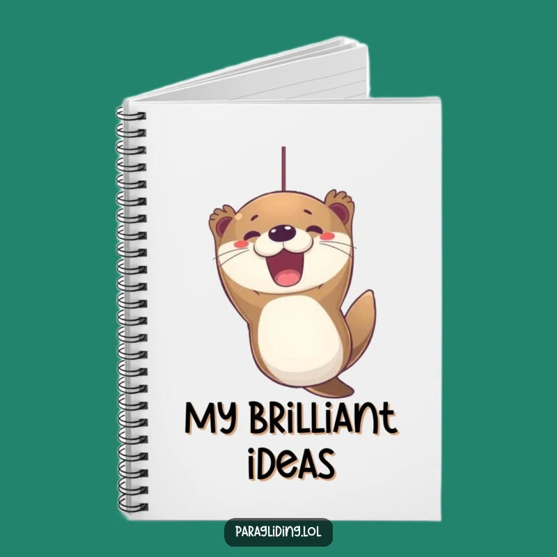 Funny Otter Paragliding Notebook - Capture Ideas with Joyful Expression