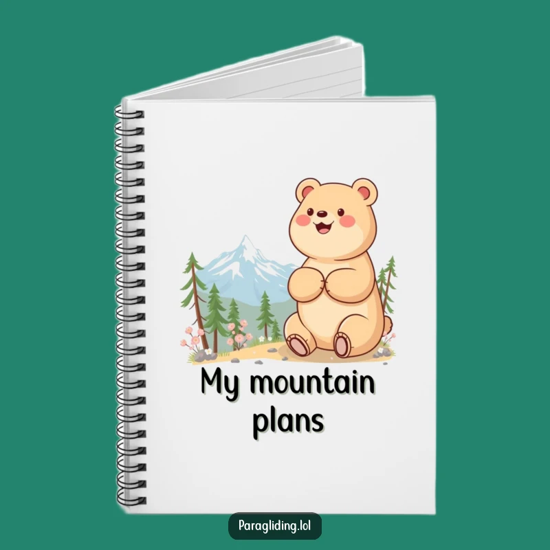 Funny Bear Mountain Notebook: Beaming Hiker's Journal - Hilarious Gift for Notes