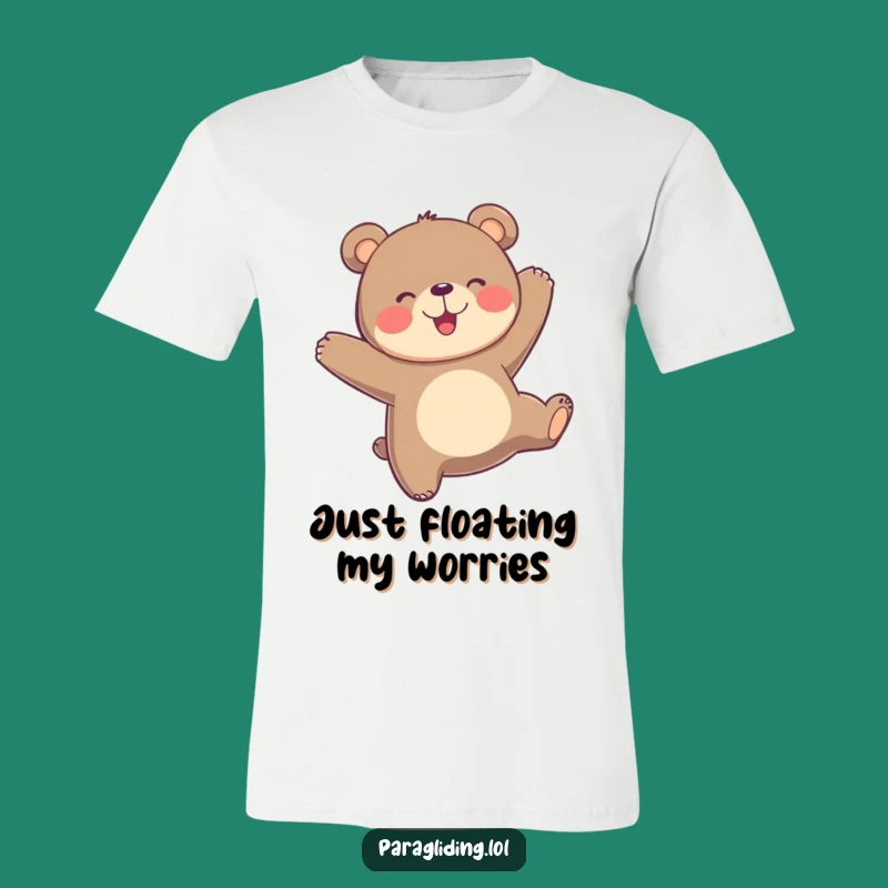 Funny Bear Paragliding T-Shirt: Spread Joy with an Airborne Bear