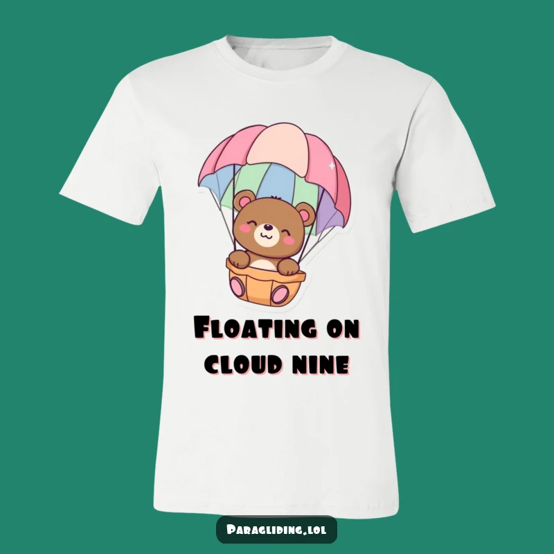 Funny Happy Bear T-Shirt: Relaxed Parachute Float Gift for Bear Lovers