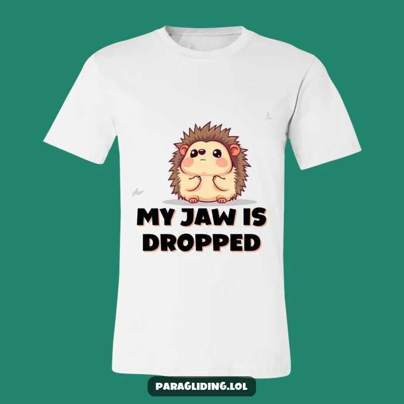 Funny Hedgehog Awestruck T-Shirt: Wear Your Amazement with This Hilarious Tee