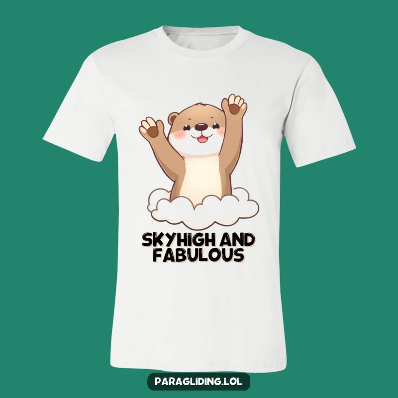 Funny Otter Cloud Wave T-Shirt: Whimsical Animal Tee for All