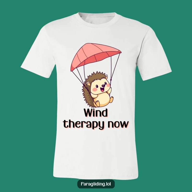 Funny Hedgehog Paraglider T-Shirt: Wear Your Joy with This Hilarious Tee