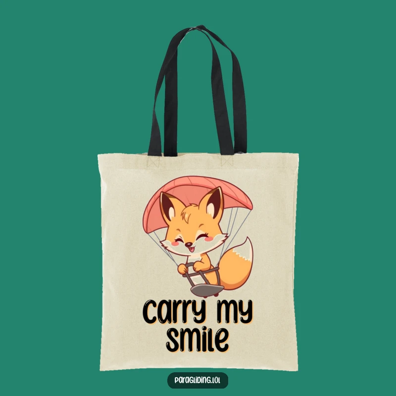 Funny Fox Paraglider Tote Bag: Carry Your Playfulness with Hilarious Style