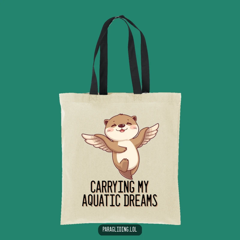 Funny Otter Flight Tote Bag: Giggling Dancer's Breeze Journey - Hilarious Everyday Bag