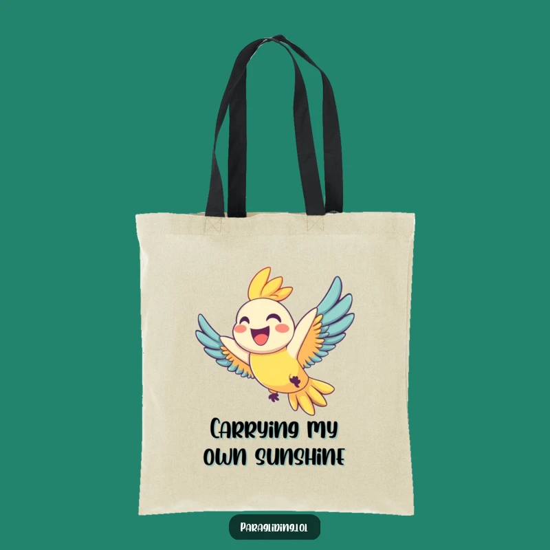 Funny Joyful Parrot Tote: Grinning Bird Carry-All for Happy Adventures