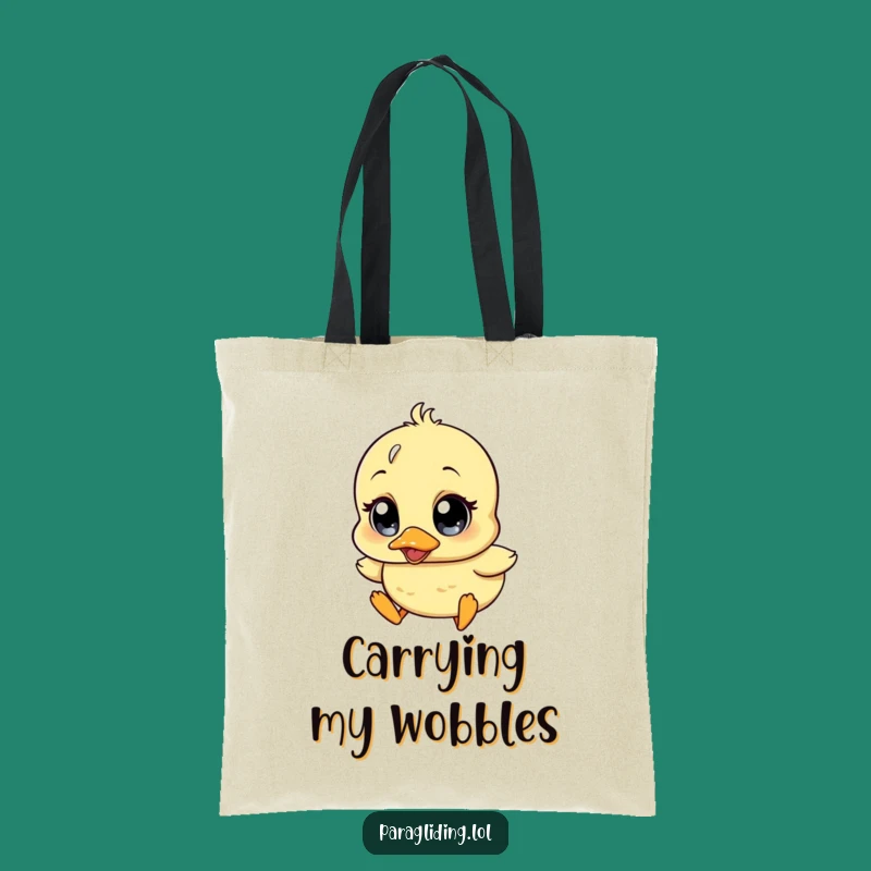 Funny Wobbly Duckling Tote Bag: Carry Your Essentials with Charming Clumsiness