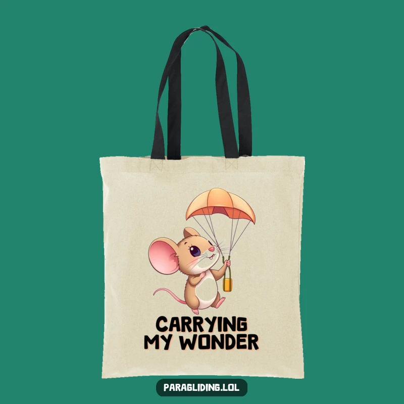 Funny Mouse Paraglider Tote Bag - Carry Your Curiosity, Perfect Gift!