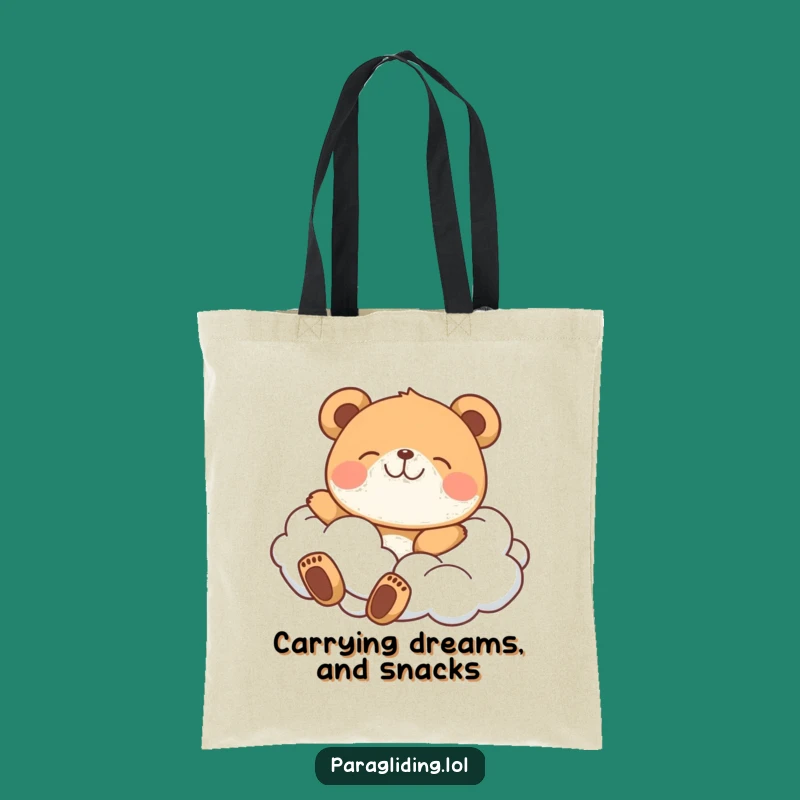 Funny Bear Cloud Tote Bag: Carry Your Essentials with This Funny Gift