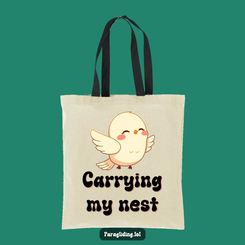 Funny Bird Drift Tote Bag: Peaceful Sky Carry-All, Charming Funny Gift