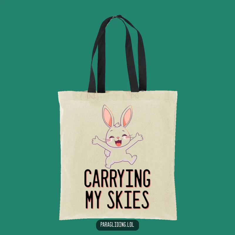 Funny Bunny Sky Tote Bag: Delightful Flight Art, Perfect Gift