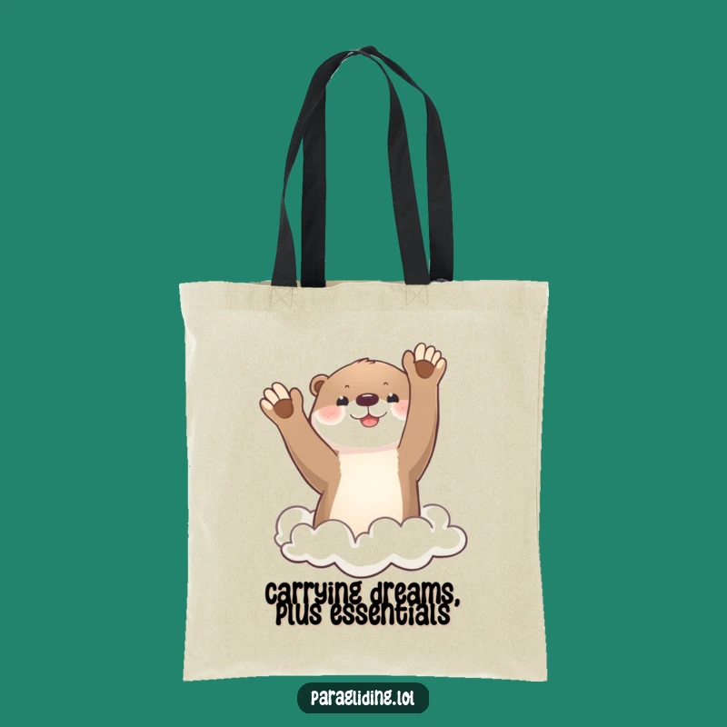 Funny Otter Cloud Wave Tote Bag: Carry Your Essentials with Joy