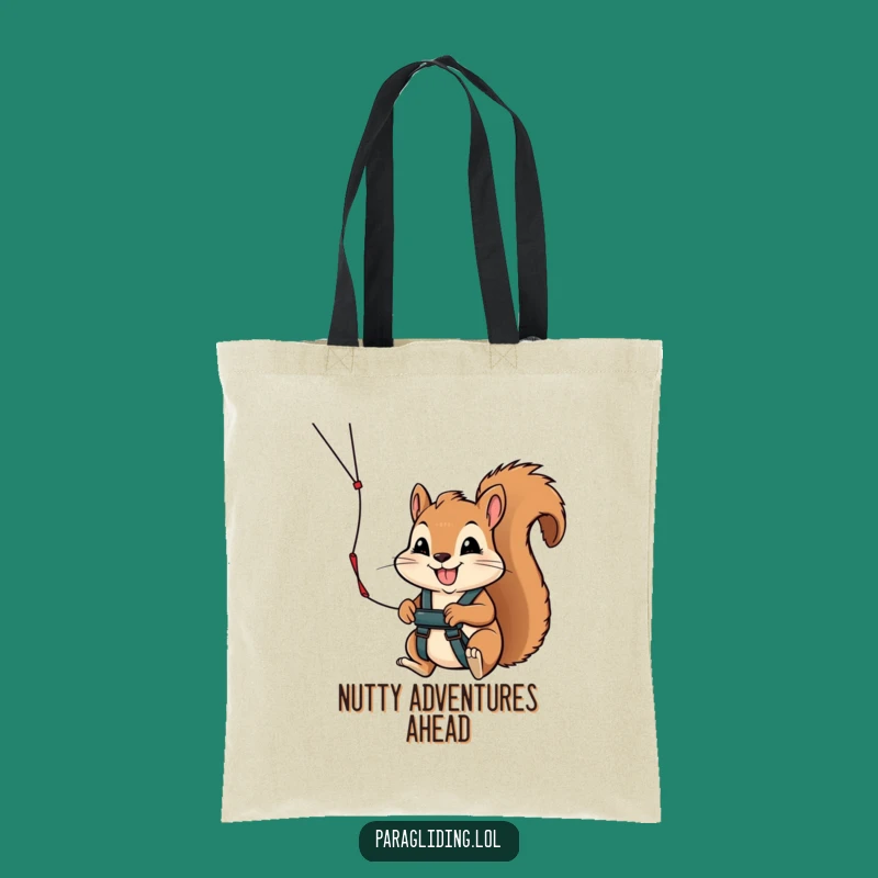 Funny Squirrel Paraglider Tote Bag - Stylish & Humorous Gift for Shoppers