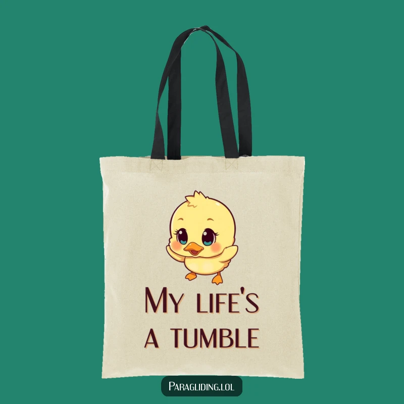 Funny Wobbly Duckling Surprise Tote Bag: Carry Your Funniest Moments